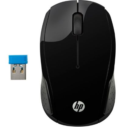 HP 200 Siyah Kablosuz Mouse USB X6W31AA resmi