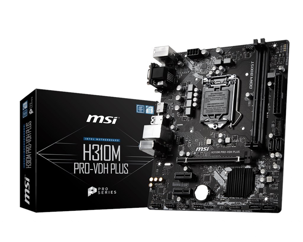 MSI H310M Pro-Vdh Plus 1151 DDR4 Vga Dvi-D Hdmi resmi