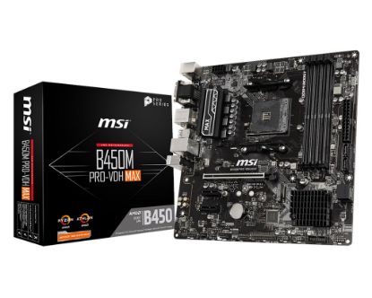 MSI B450M Pro-Vdh Max AM4 Ryzen DDR4 Vga Dvi Hdmi resmi