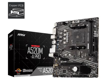 MSI A520M-A Pro AM4 Ryzen DDR4 Dvi Hdmi resmi