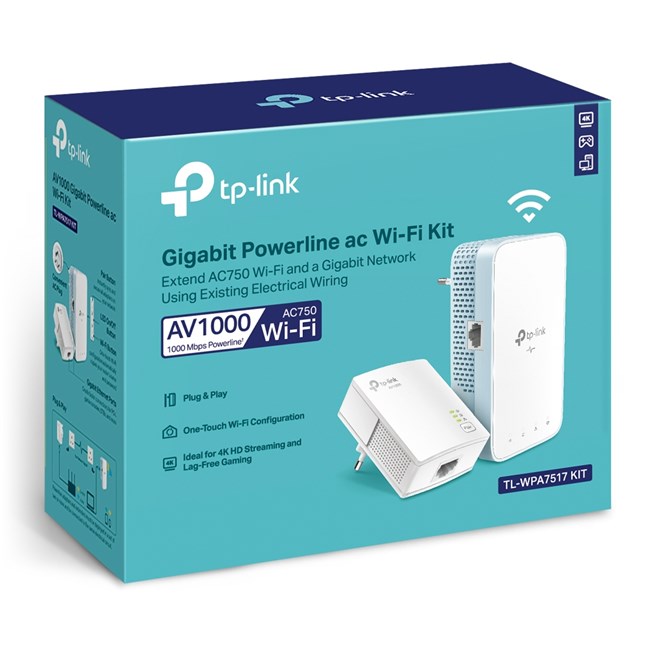 Tp-Link TL-WPA7517 KIT 1000Mbps Powerline Adaptör resmi