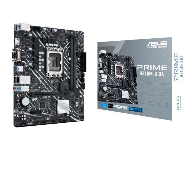 ASUS PRIME H610M-D D4 INTEL H610 LGA1700 DDR4 3200 HDMI VGA M2 USB3.2 COM MATX ASUS 5X PROTECTION III ARMOURY CRATE AI SUİTE 3 resmi