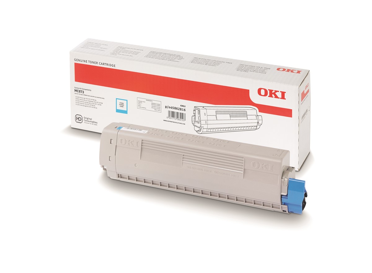 OKI 45862816 MAVİ TONER-C MC873 MC883 10.000 SAYFA resmi