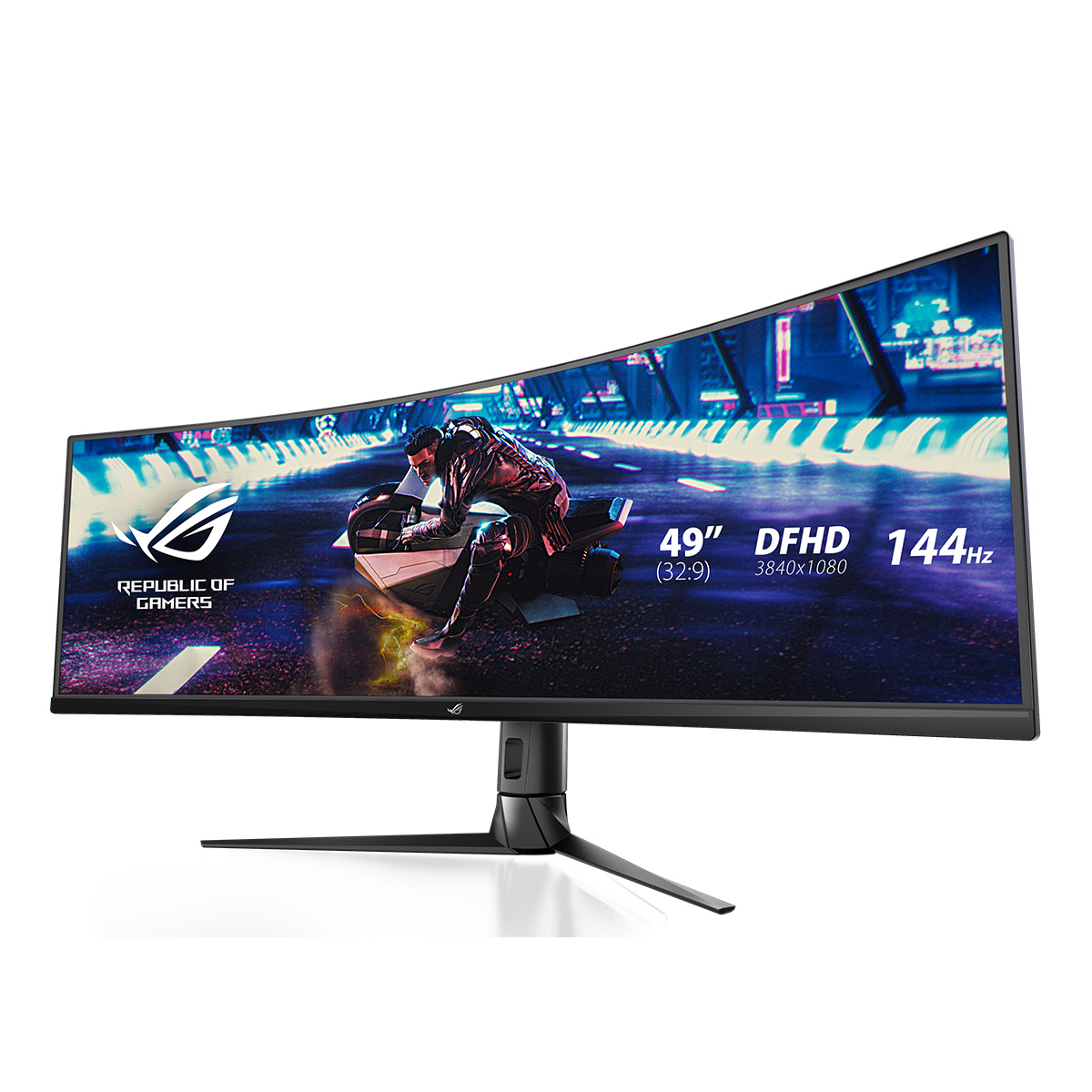 ASUS ROG STRIX XG49VQ 49 GAMING VA KAVISLI AURA RGB FREESYNC 2 HDR DFHD 3840X1080 1MS 144HZ DP HDMI USB MM VESA 3YIL ULTRA-WIDE HDR. resmi