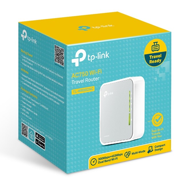 TP-LINK TL-WR902AC 750 MBPS WIRELESS 3G/ LTE USB TRAVEL ROUTER resmi