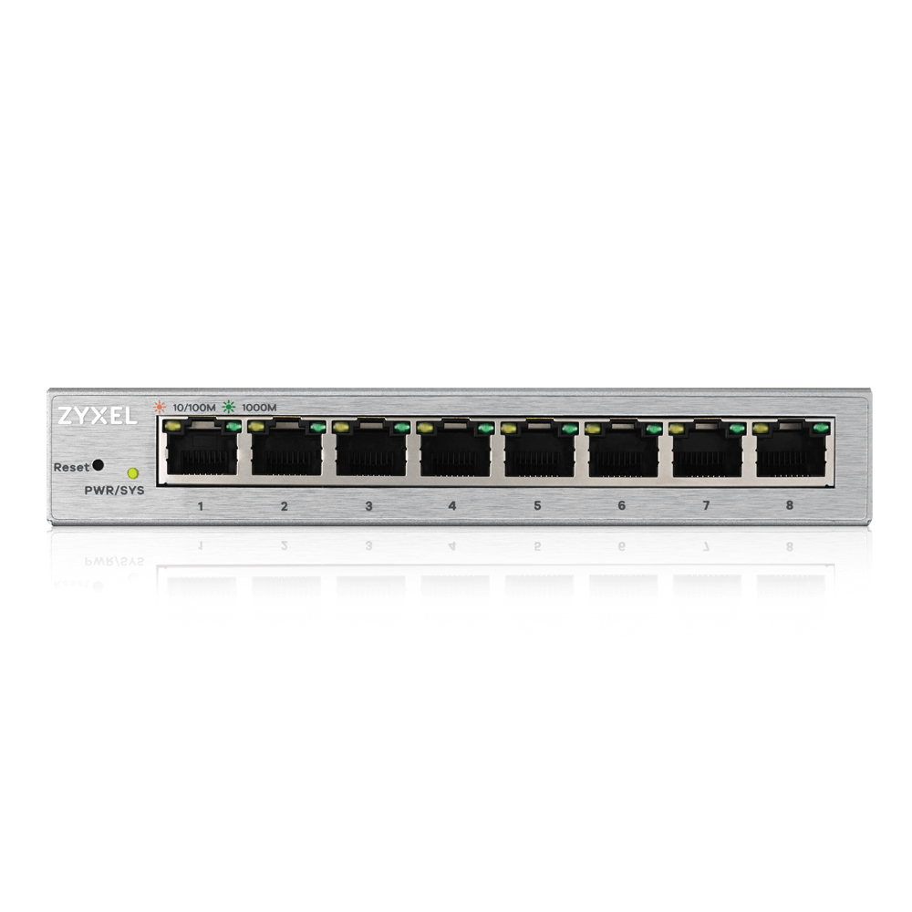 ZYXEL GS1200-8 8 PORT 10/100/1000 Mbps GIGABIT WEB YÖNETİLEBİLİR SWITCH resmi