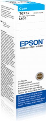 EPSON C13T67324A MAVİ MÜREKKEP KARTUŞ 70ML L800, L1800 resmi