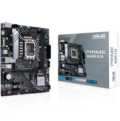 ASUS PRIME B660M-K D4 INTEL B660 LGA1700 DDR4 5333 HDMI VGA ÇİFT M2 USB3.2 COM MATX ASUS 5X PROTECTION III ARMOURY CRATE AI SUİTE 3 resmi