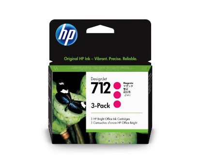 HP 3ED78A (712) KIRMIZI 29ML 3 PACKS GENİŞ FORMAT MÜREKKEP KARTUŞ resmi