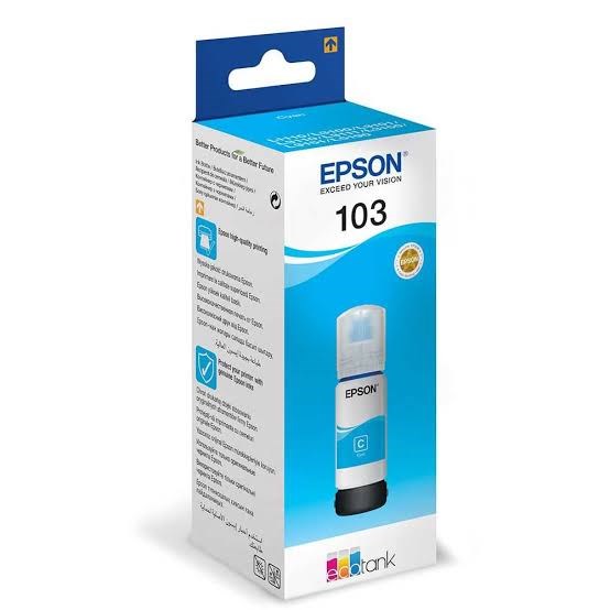 EPSON C13T00S24A (103) MAVİ MÜREKKEP KARTUŞ 65ML L5190, L3160, L3156, L3151, L3150, L3111, L3110, L1110 resmi