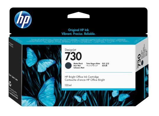 HP P2V65A (730) MAT SIYAH 130 ML GENIS FORMAT MUREKKEP KARTUSU resmi