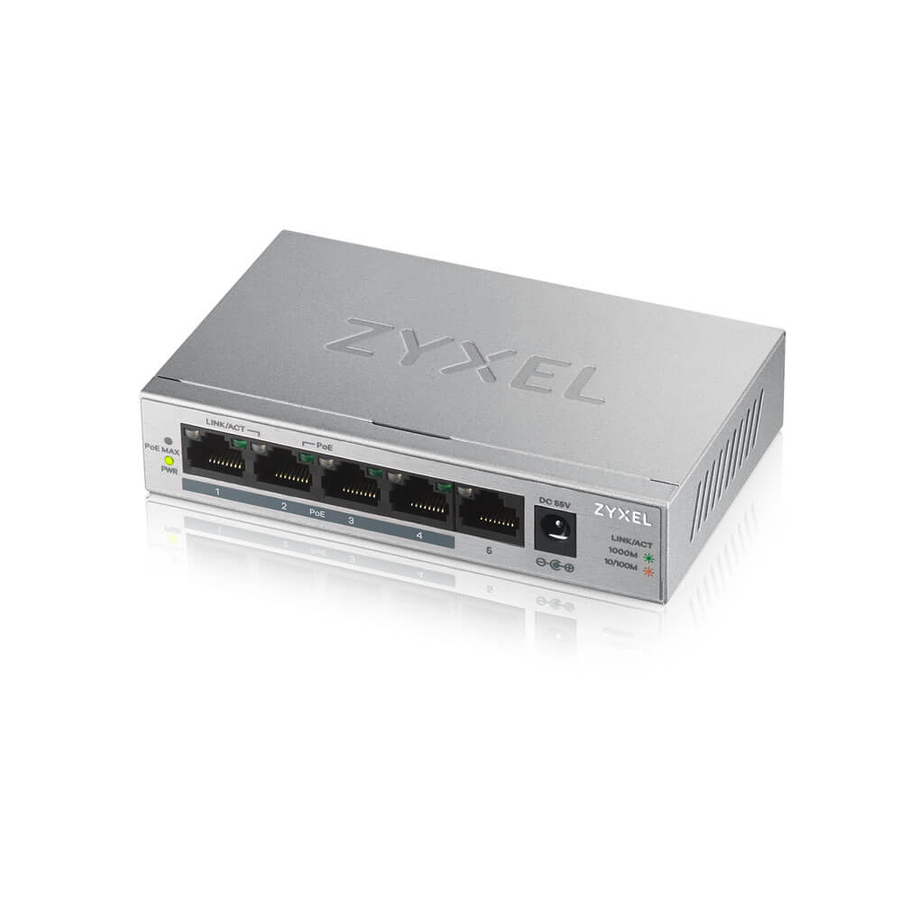 ZYXEL GS-1005HP 5 PORT 10/100/1000 Mbps YÖNETİLEMEZ GIGABIT POE SWITCH resmi