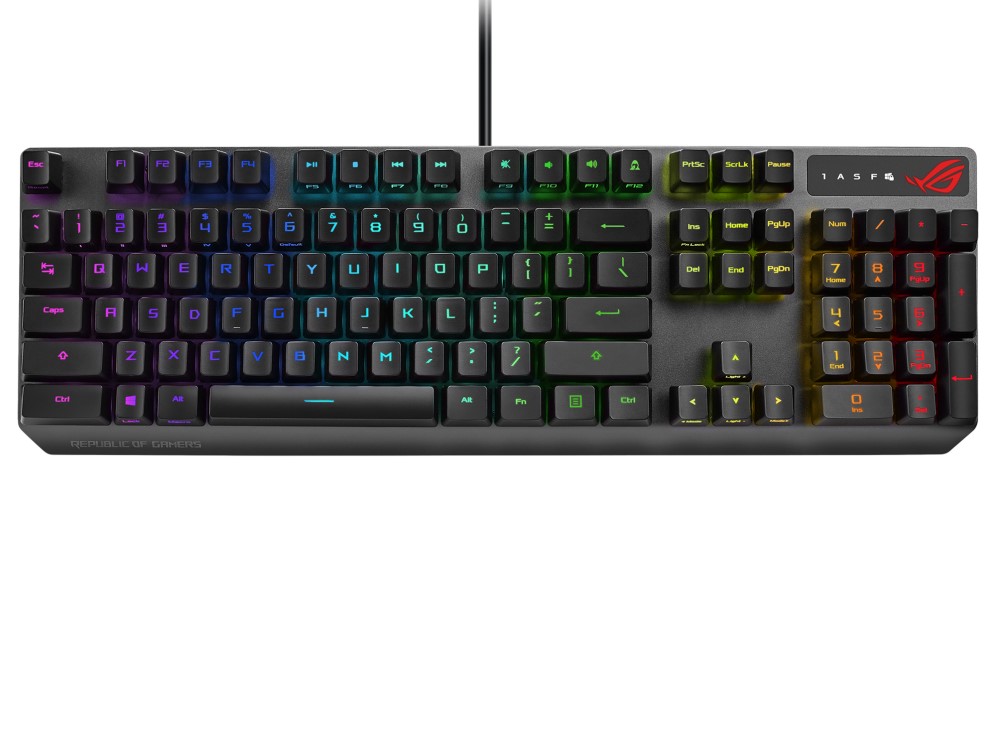 ASUS ROG STRIX SCOPE RX IP57 SU GEÇİRMEZ VE TOZA DAYANIKLI AURA SYNC RGB MEKANİK OYUNCU KLAVYE TÜRKÇE TUŞ DİZİLİMİ ROG NX RED SWITCH GENİŞ CTRL TUŞU resmi