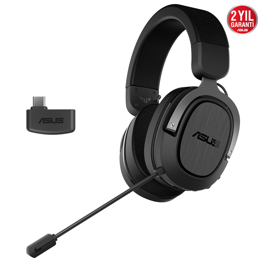 ASUS TUF GAMING H3 WIRELESS 7.1 SILVER OYUNCU KULAKLIĞI PC MAC PS4 NINTENDO SWITCH MOBIL VE XBOX ONE UYUMLU resmi