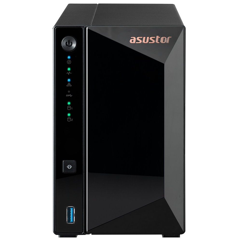 ASUSTOR AS3302T REALTEK RTD1296 2 DİSK YUVASI NAS(2X18TB DESTEĞİ) 2GB DDR4 2.5 GBE X 1 USB 3.2 X 3 resmi