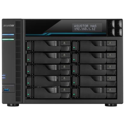 ASUSTOR AS6510T INTEL C3538 10 BAY NAS(10X18TB SUPPORT) 8GB DDR4(64GB SUPPORT) M.2 SLOTS X2 10 GBE X 2 2.5 GBE X 2 USB 3.2 X 2 VERİ DEPOLAMA CİHAZI resmi