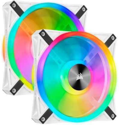 CORSAIR CO-9050106-WW QL140 RGB 140 MM DORT RGB RENK DONGULU BEYAZ PWM FAN LIGHTING NODE CORE KONTROLCU ILE BIRLIKTE 2 LI PAKET resmi