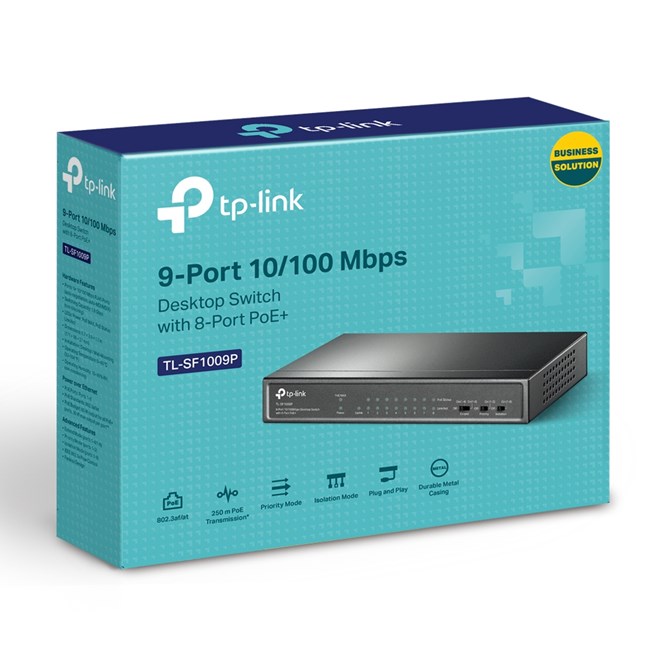 Tp-Link TL-SF1009P 9 Port 10/100(8 port PoE) Switc resmi