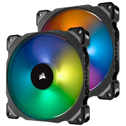 CORSAIR CO-9050078-WW ML140 PRO RGB 140MM MANYETIK LEVITASYON YUKSEK PERFORMANS PWM FAN LIGHTING NODE PRO KONTROLCU ILE BIRLIKTE 2 L resmi