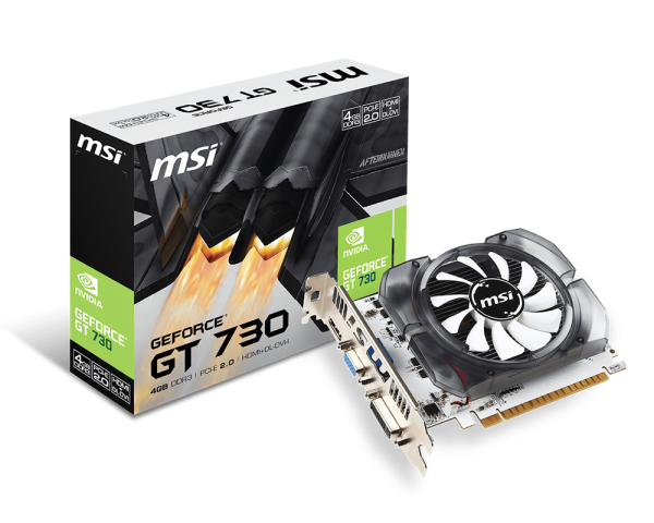 MSI VGA N730 4GD3V2 GT730 4GB DDR3 128B DX12 PCIE 3.0 X16 (1XVGA 1XDVI 1XHDMI) resmi