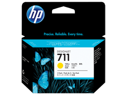 HP CZ136A (711) SARI 3 LU PAKET 29 ML GENIS FORMAT MUREKKEP KARTUSU resmi