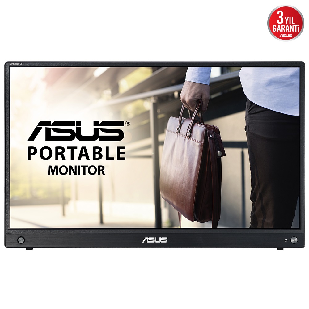 ASUS ZENSCREEN MB16AWP 15,6 TASINABILIR USB MONITOR IPS 1920x1080 5MS USB Type-C Mini-HDMI MM 3YIL KABLOSUZ BAĞLANTI DAHILI BATARYA MAT EKRAN TRIPOD APARAT resmi