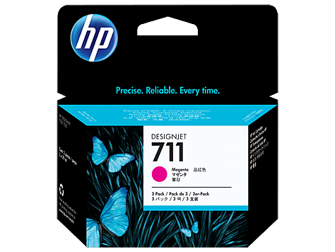 HP CZ135A (711) MACENTA 3 LU PAKET 29 ML GENIS FORMAT MUREKKEP KARTUSU resmi