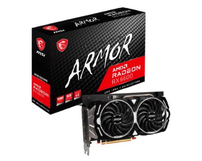 MSI VGA RADEON RX 6600 ARMOR 8G RX6600 8GB GDDR6 128B PCIE 4.0 X8 (3XDP 1XHDMI) resmi