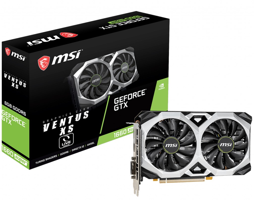 MSI VGA GEFORCE GTX 1660 SUPER VENTUS XS GTX1660S 6GB GDDR6 192B DX12 PCIE 3.0 X16 (1XHDMI 3XDP) resmi
