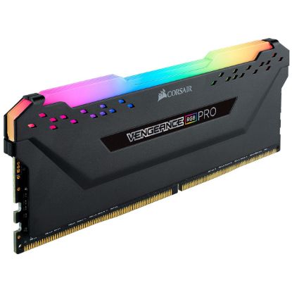 CORSAIR CMW64GX4M4E3200C16 64GB (4X16GB) DDR4 3200MHz CL16 VENGEANCE BLACK RGB PRO SOGUTUCULU DIMM BELLEK resmi