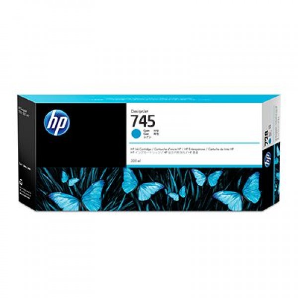 HP F9K03A (745) CYAN 300 ML GENIS FORMAT MUREKKEP KARTUSU resmi