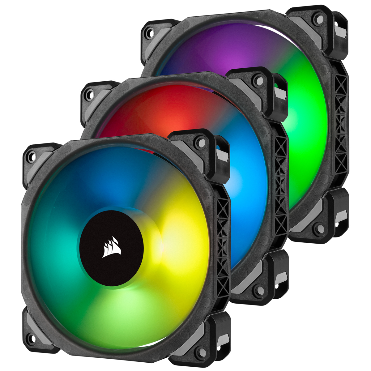 CORSAIR CO-9050076-WW ML120 PRO RGB 120MM MANYETIK LEVITASYON YUKSEK PERFORMANS PWM FAN LIGHTING NODE PRO KONTROLCU ILE BIRLIKTE 3 L resmi