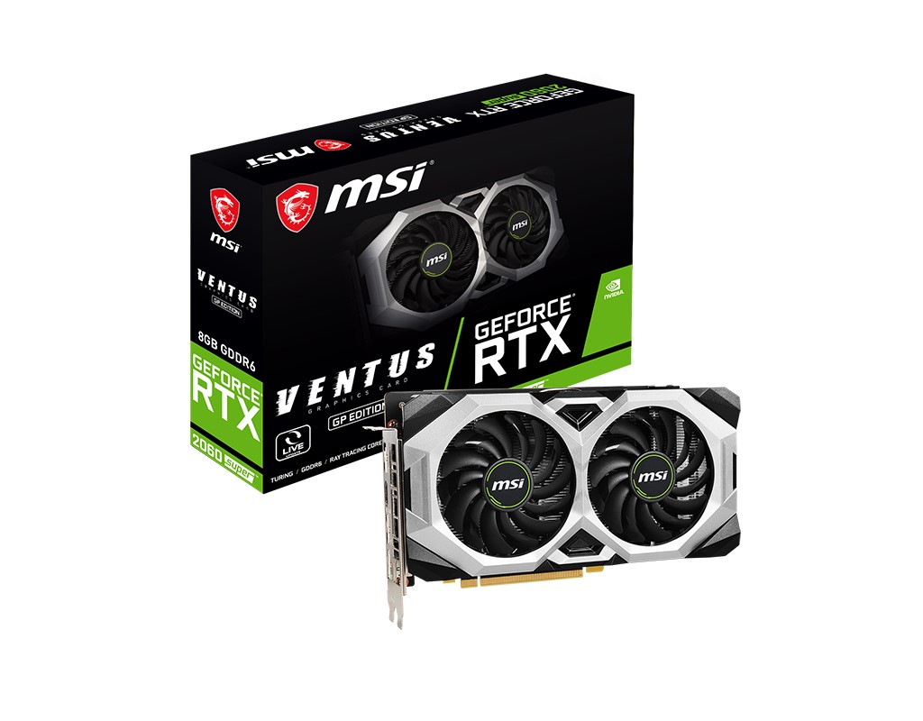 MSI VGA GEFORCE RTX 2060 SUPER VENTUS GP RTX2060S 8GB GDDR6 256B DX12U PCIE 3.0 X16 (1XHDMI 3XDP) resmi