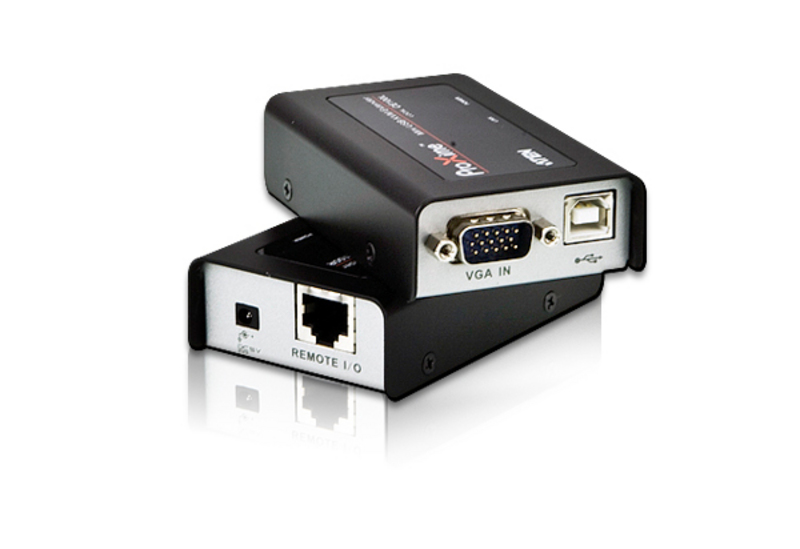 ATEN CE100-A7-G USB VGA CAT 5 MINI KVM EXTENDER resmi