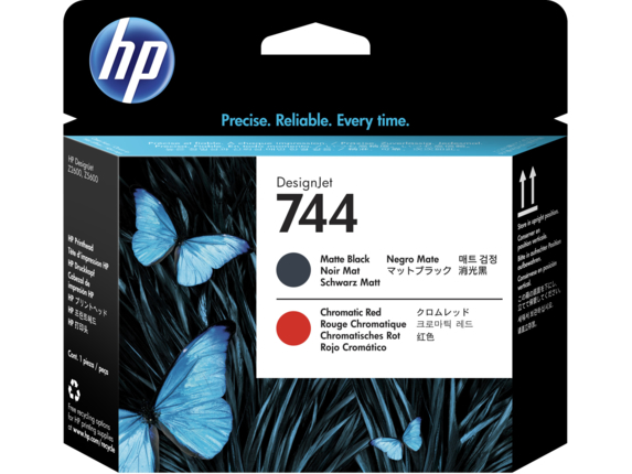 HP F9J88A (744) MAT SIYAH VE KIRMIZI BASKI KAFASI resmi