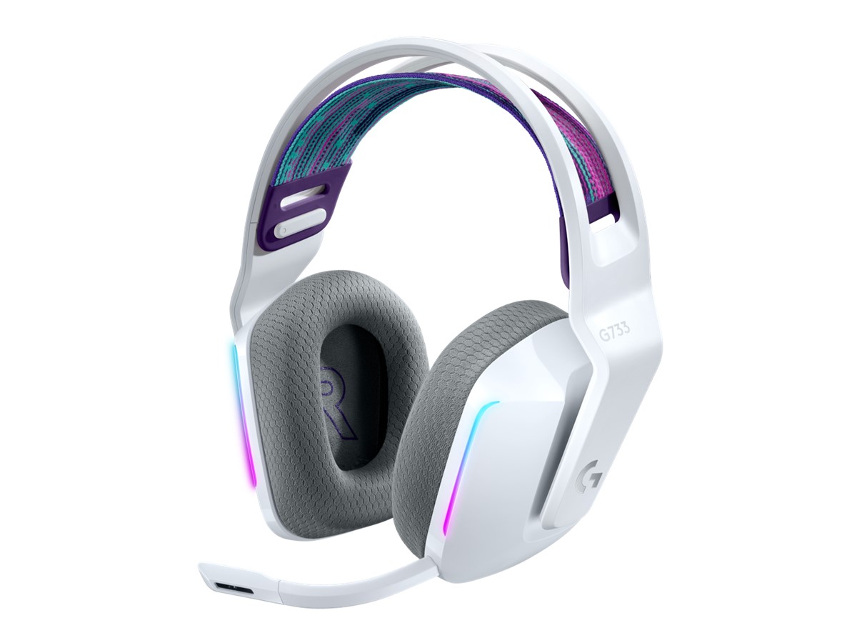 LOGITECH G G733 LIGHTSPEED KABLOSUZ RGB OYUNCU KULAKLIĞI BEYAZ 981-000883 resmi