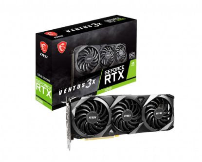 MSI VGA GEFORCE RTX 3060 VENTUS 3X 12G OC RTX3060 12GB GDDR6 192B DX12 PCIE 4.0 X16 (3XDP 1XHDMI) resmi