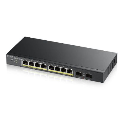 ZYXEL GS1900-10HP-EU0102F 8 PORT 8x100/100/1000 + 2xSFP WEB YONETİLEBİLİR POE SWITCH (77 WATT) resmi