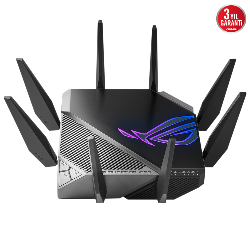 ASUS GT-AXE11000 WIFI6 GAMING-Aİ MESH-AIPROTECTIONPRO-TORRENT-BULUT-ROUTER-ACCESS POINT resmi