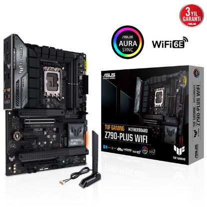 ASUS TUF GAMING Z790-PLUS WIFI Intel Z790 LGA1700 DDR5 7200 DP HDMI 3x M2 USB3.2 WiFi 6E + BT AURA RGB 2.5Gbit LAN ATX ASUS 5X PROTECTION III Armoury Crate AI Suite 3 resmi