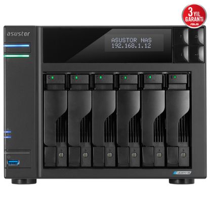 ASUSTOR AS6706T INTEL N5105 6 YUVALI (6X22TB DESTEGI) 8GB DDR4(16GB RAM DESTEGI) M.2 x4 PCIe x1 2.5GbE x2 USB 3.2 x3 resmi