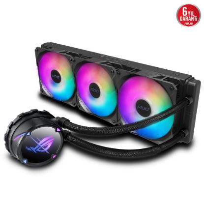 ASUS ROG STRIX LC II 360 ARGB AURA SYNC RGB 120MM ADRESLENEBİLİR RGB FAN SIVI CPU SOĞUTUCUSU V3 resmi