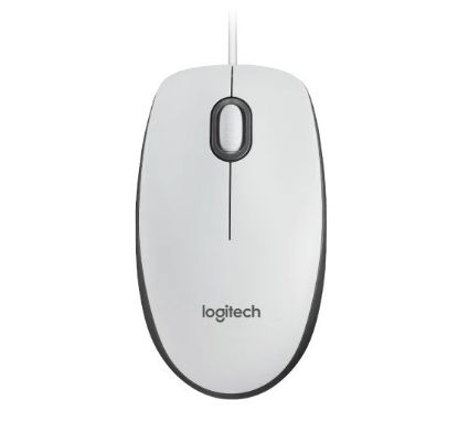 Logitech M100 Kablolu Optik Mouse Beyaz 910-006764 resmi