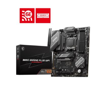 MSI MB B650 GAMING PLUS WIFI AM5 DDR5 6000MHZ(OC) HDMI DP 2xM.2 USB3.2 2.5G LAN WIFI 6E ATX resmi