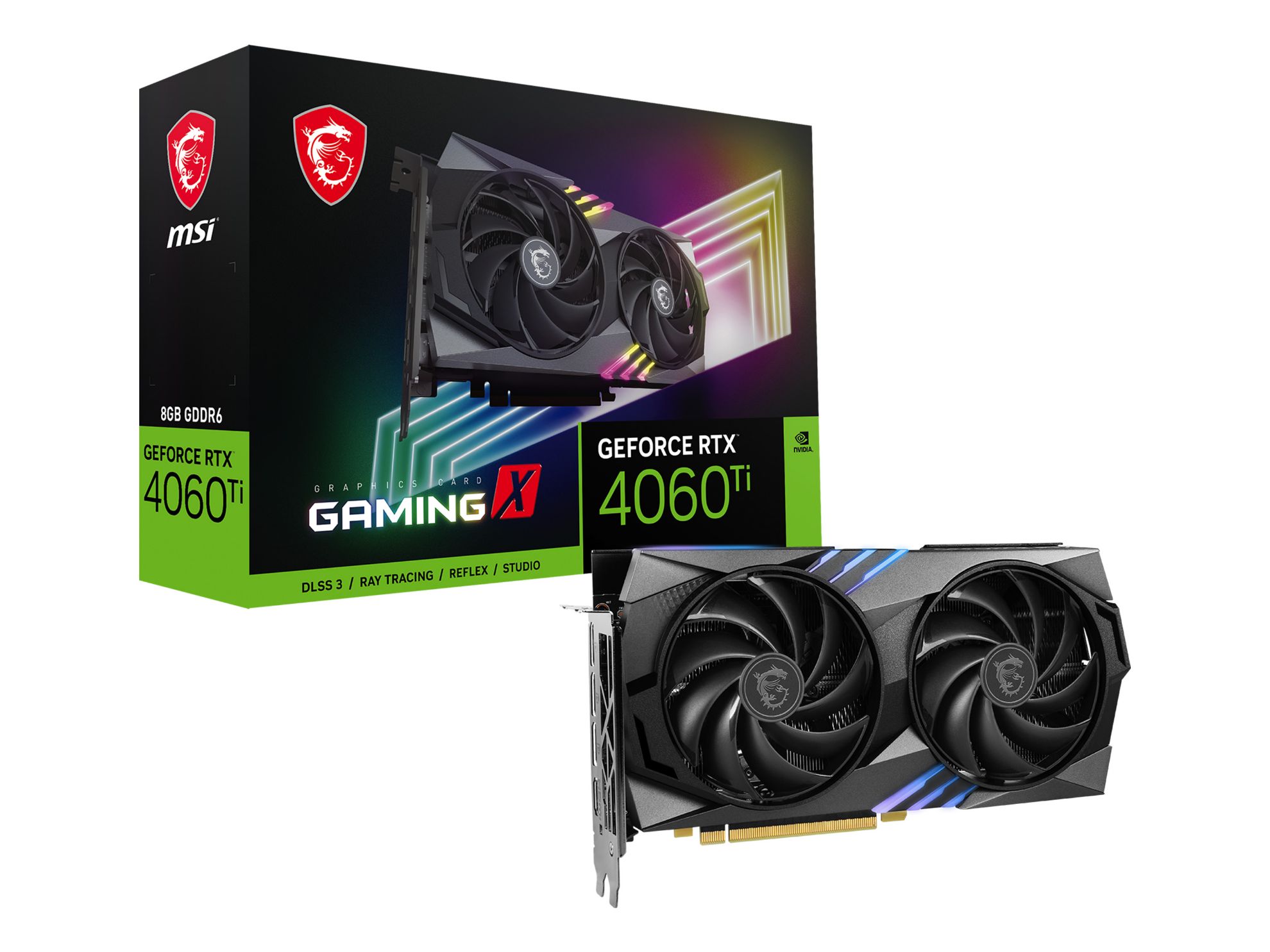 MSI VGA GEFORCE RTX 4060 TI GAMING X 8G RTX4060 TI 8GB GDDR6 192B DX12 PCIE 4.0 X16 (3XDP 1XHDMI) resmi