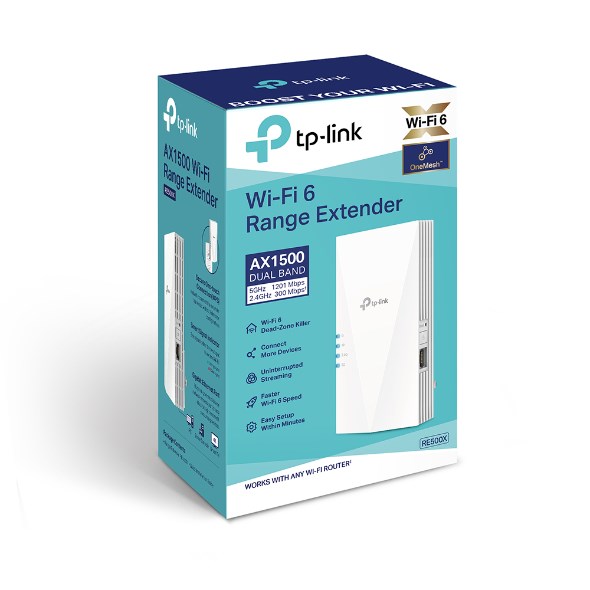 TP-LINK RE500X AC1200 1200Mbps Wi-Fi 6 MENZİL GENİŞLETİCİ resmi