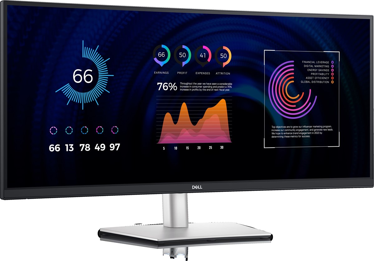 34 DELL P3424WE LED CURVED MONITOR 8MS 60HZ 3440 x 1440 1x DP 1x HDMI MONITOR resmi