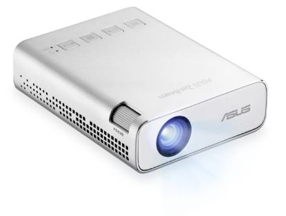 ASUS ZENBEAM E1R MINI 200 LED LUMEN WVGA (854X480) DAHİLİ BATARYA POWER BANK USB TYPE-A HDMI TAŞINABILIR LED PROJEKSIYON resmi