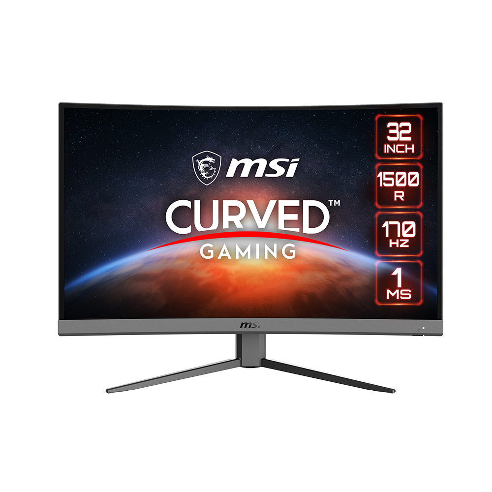 31.5 MSI G32C4 E2 1920x1080 (FHD) 16:9 CURVED 1500R VA 170HZ 1MS ADAPTIVE-SYNC GAMING MONITOR resmi