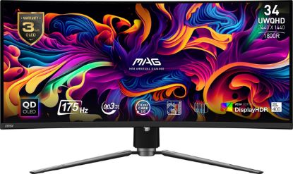 34 MSI MAG 341CQP QD-OLED 3440x1440 (UWQHD) 21:9 CURVE 1800R QD-OLED 175HZ 0.03MS ADAPTIVE-SYNC GAMING MONITOR resmi